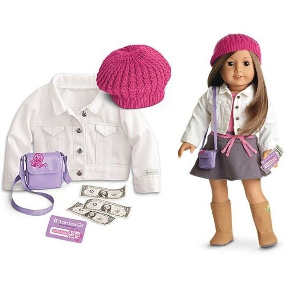 American Girl True Spirit Accessories Doll Clothes Hat Purse Money Coat Box New